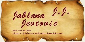 Jablana Jevtović vizit kartica